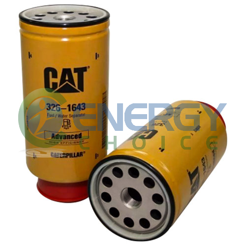 Fuel Filter, Water Separator Spin-On Twist and Drain, Caterpillar, 326-1643